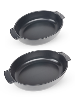 Pack Oval Ceramic Bakers, Slate - Peugeot Saveurs